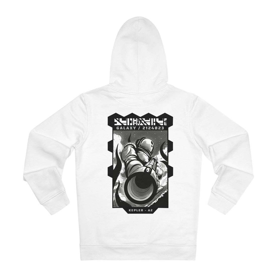 Printify Hoodie White / S Astronaut with Weapon - Astronauts in Space - Hoodie - Back Design