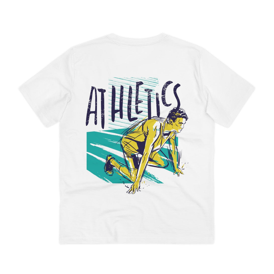 Printify T-Shirt White / 2XS Athletics Racer - Grunge Sports - Back Design