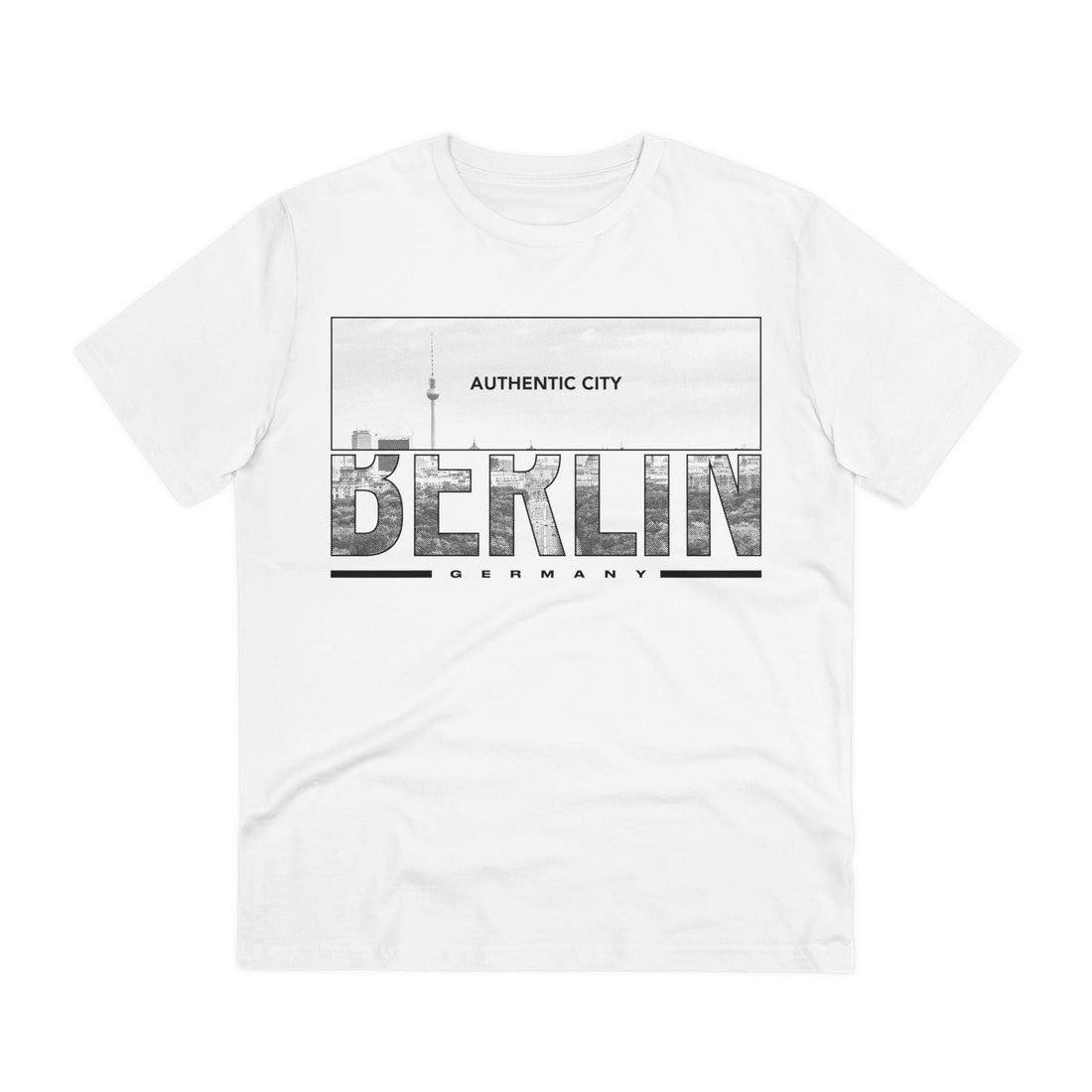 Printify T-Shirt White / 2XS Authentic City Berlin - Streetwear - Berlin Reality - Front Design