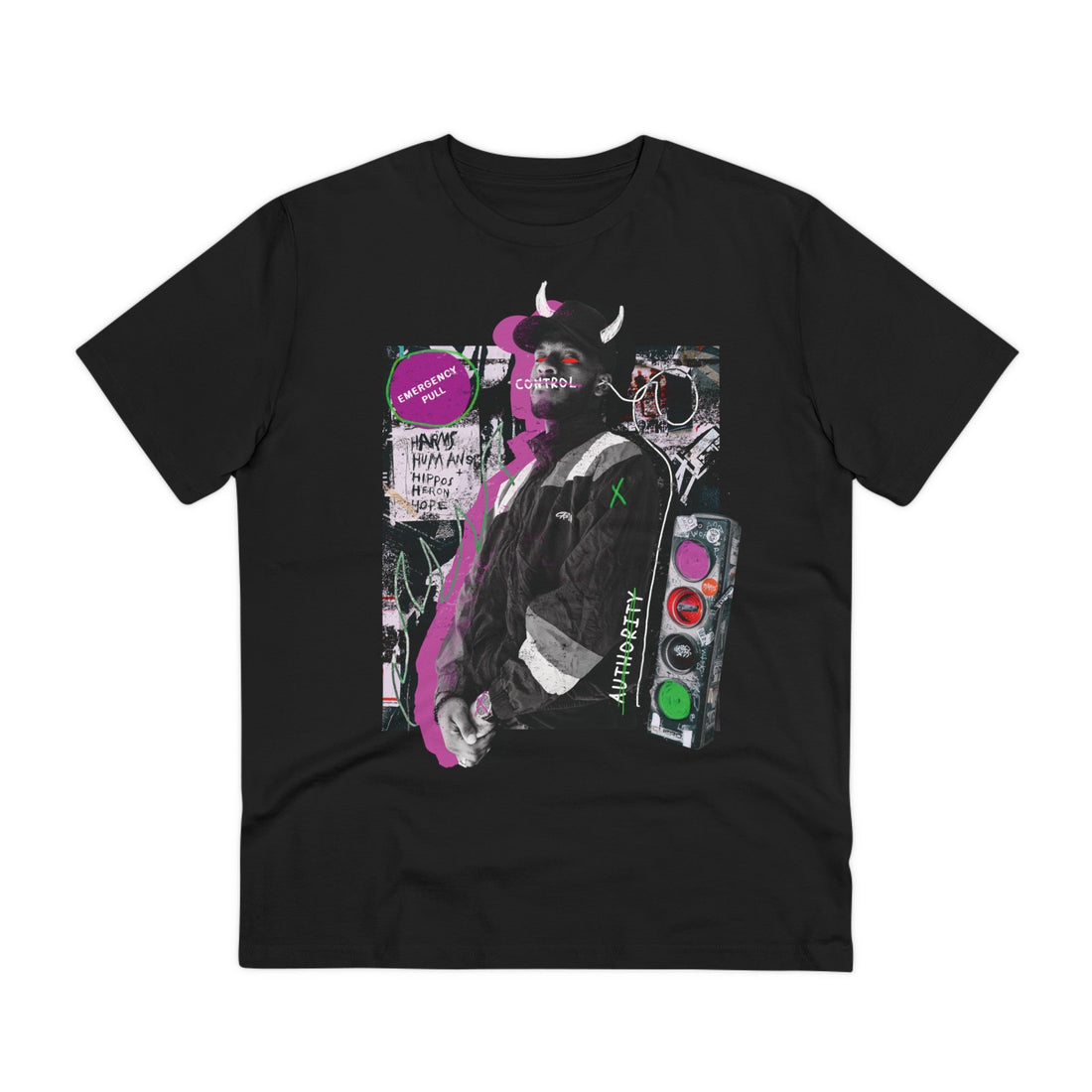 Printify T-Shirt Black / 2XS Authority Control - Streetwear - King Breaker - Front Design