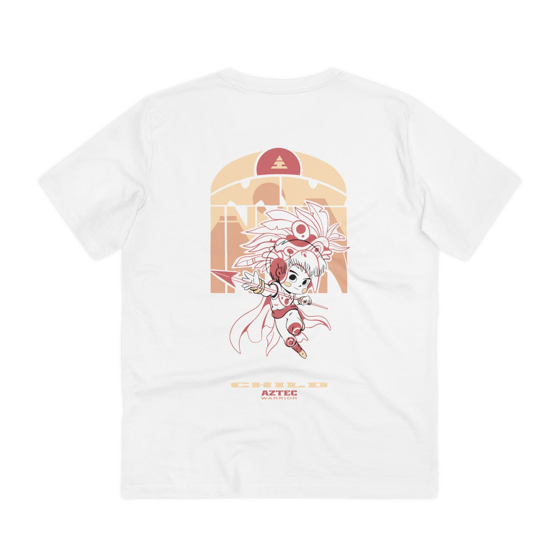 Printify T-Shirt White / 2XS Aztec Warrior Child - Warrior Kids - Back Design