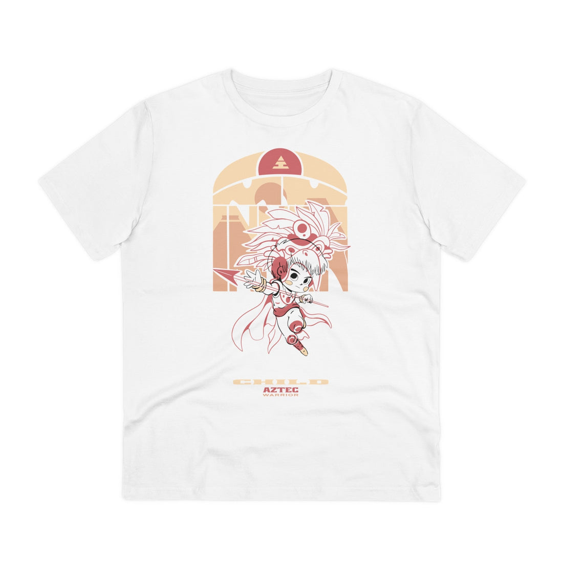 Printify T-Shirt White / 2XS Aztec Warrior Child - Warrior Kids - Front Design