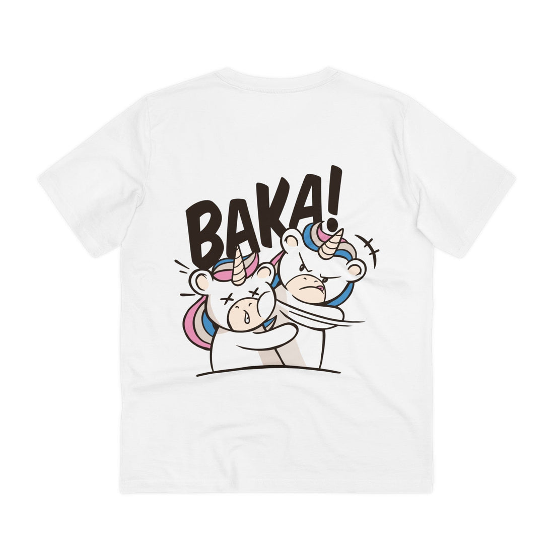 Printify T-Shirt White / 2XS Baka Anime Unicorn - Anime World - Back Design