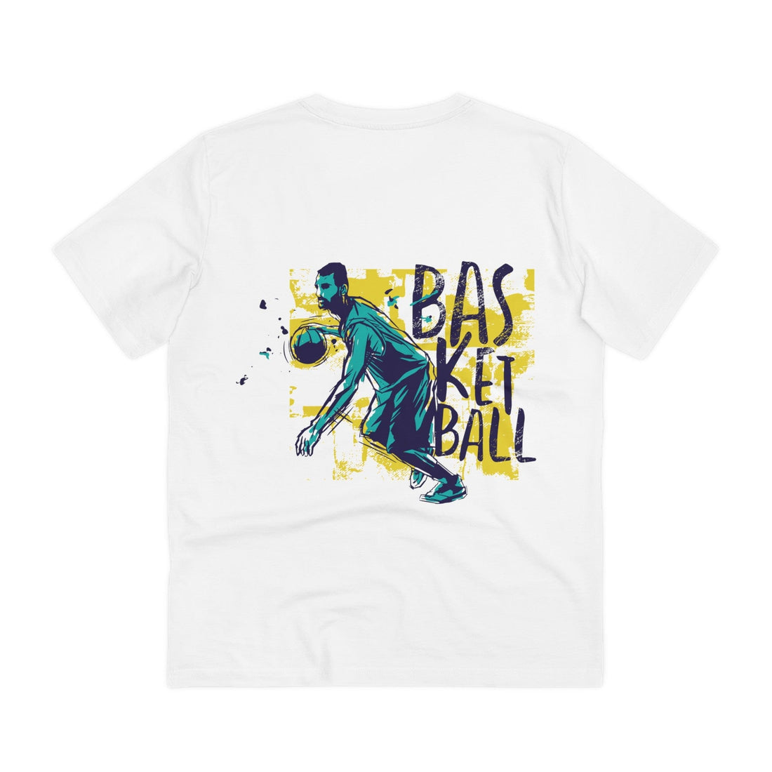 Printify T-Shirt White / 2XS Basketball - Grunge Sports - Back Design