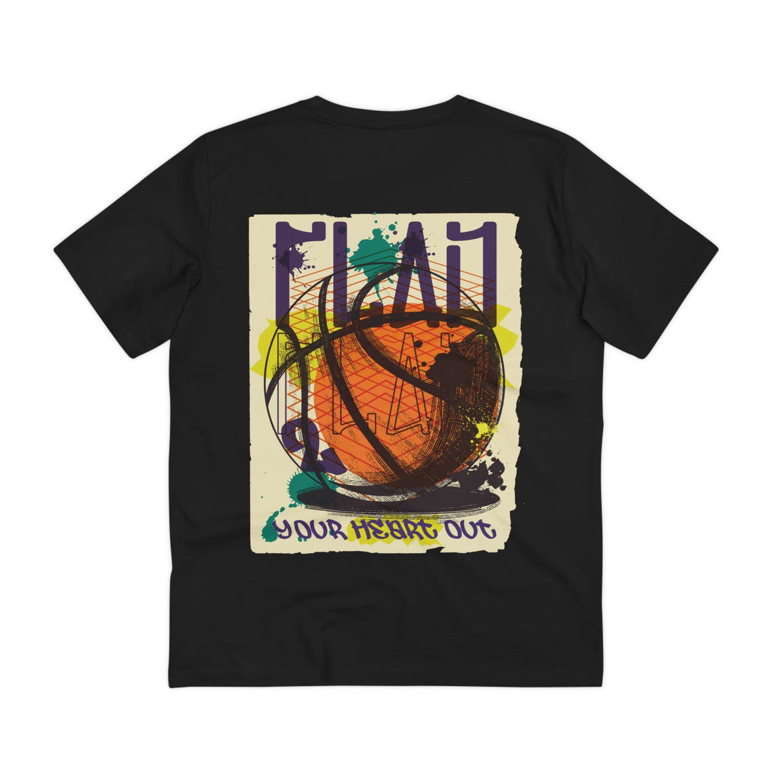 Printify T-Shirt Black / 2XS Basketball - Urban Graffiti - Back Design