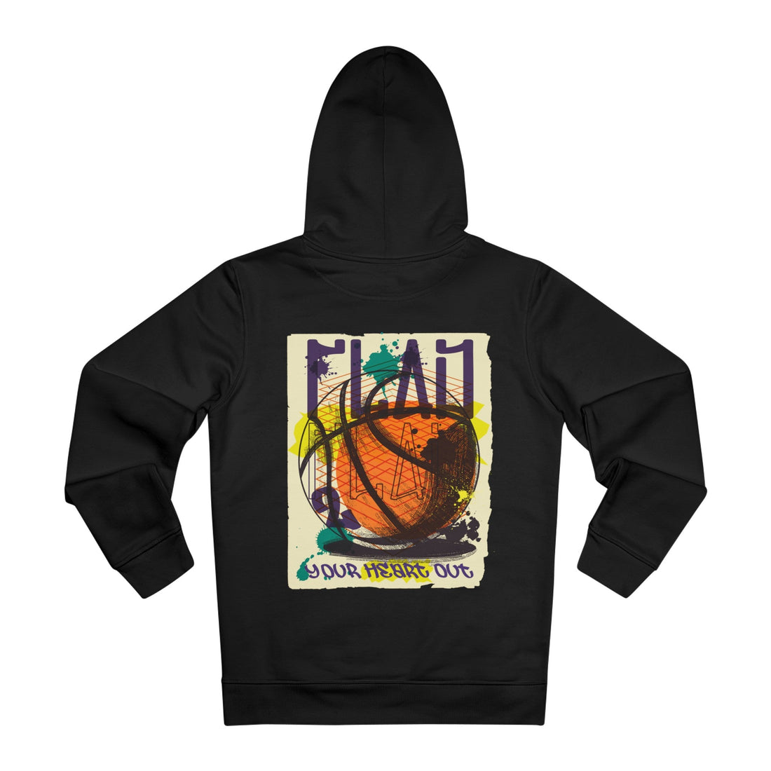 Printify Hoodie Black / M Basketball - Urban Graffiti - Hoodie - Back Design