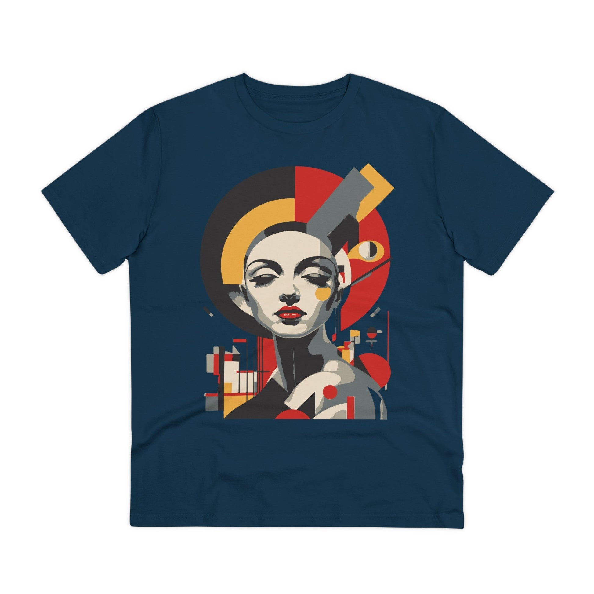 Printify T-Shirt French Navy / 2XS Bauhaus Woman - Streetwear - Berlin Reality - Front Design