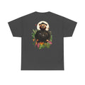 Dunkelgraues T-Shirt mit Back Print einer Animal-Human-Collage mit Bärenmotiv