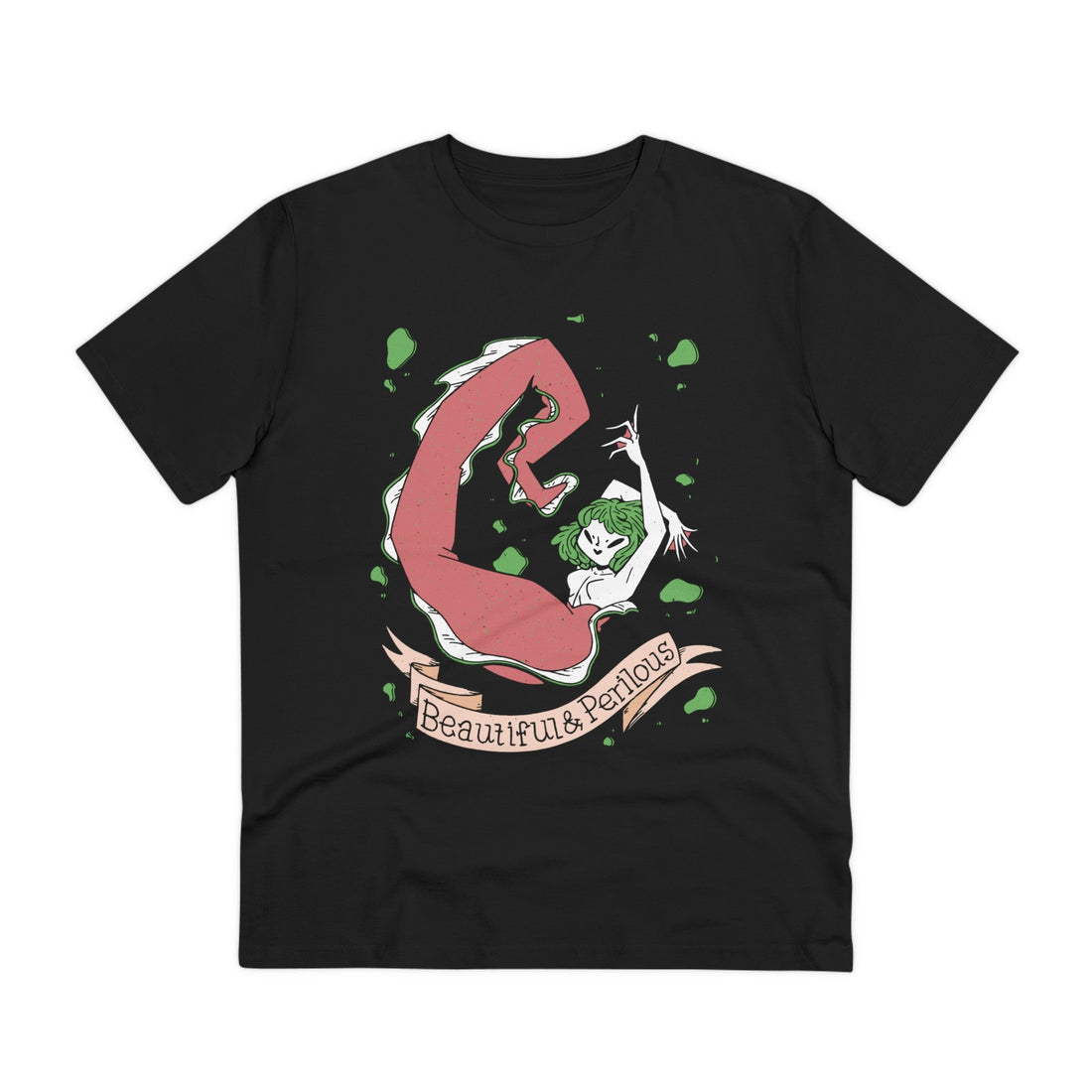 Printify T-Shirt Black / 2XS Beautiful & Perilous - Creepy Mermaids - Front Design