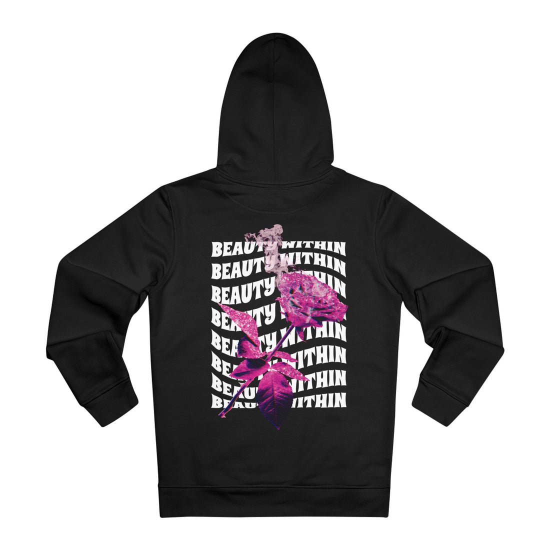 Printify Hoodie Black / 2XL Beauty within - Streetwear - King Breaker - Hoodie - Back Design