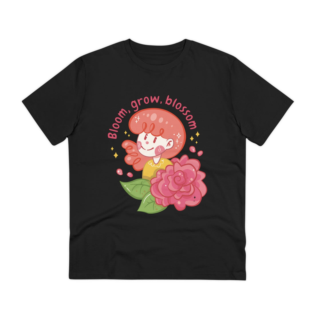 Printify T-Shirt Black / 2XS Bloom grow blossom - Floral Children - Front Design
