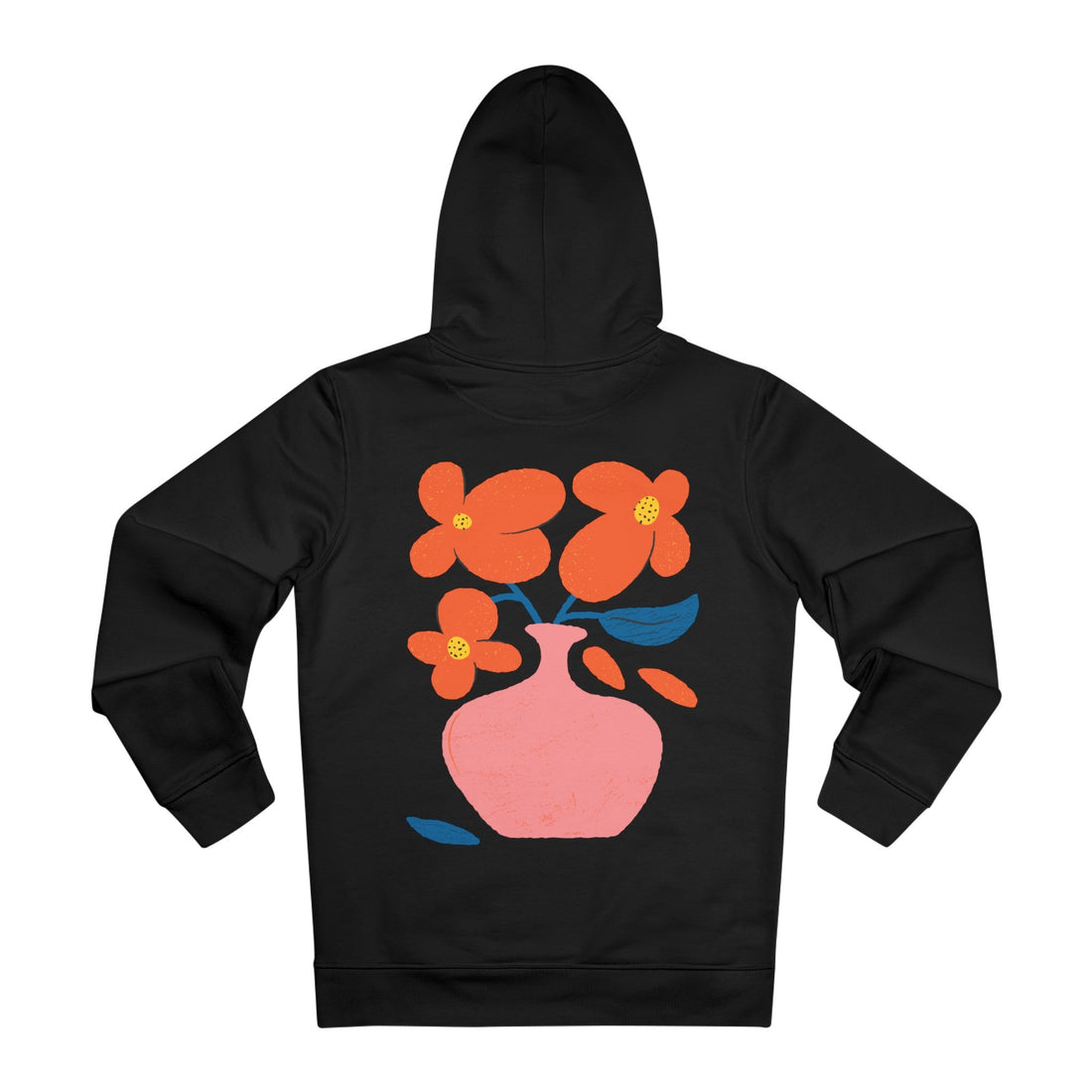Printify Hoodie Black / M Blooming Still Life - Blooming Flowers - Hoodie - Back Design