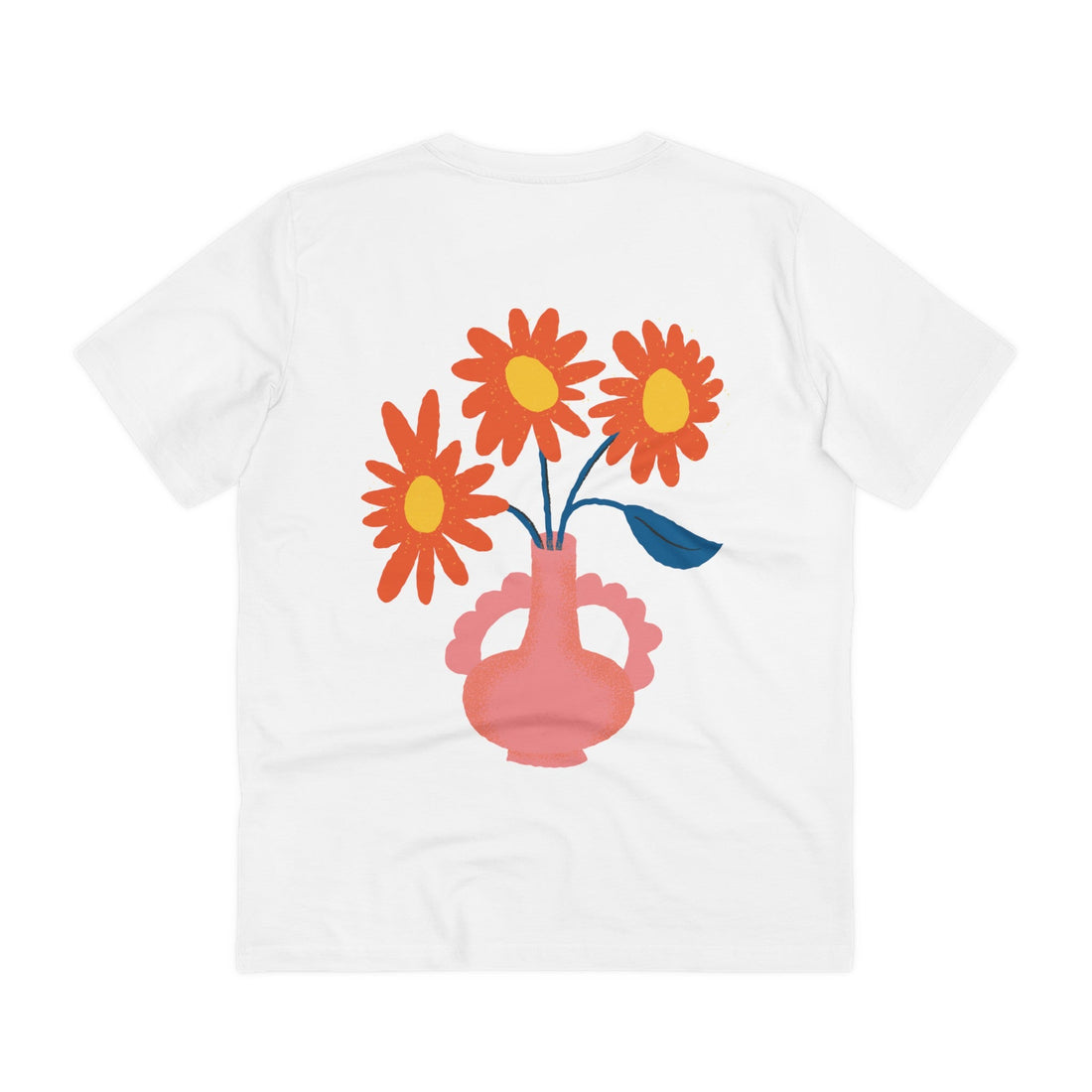 Printify T-Shirt White / 2XS Blooming Still Life Three - Blooming Flowers - Back Design