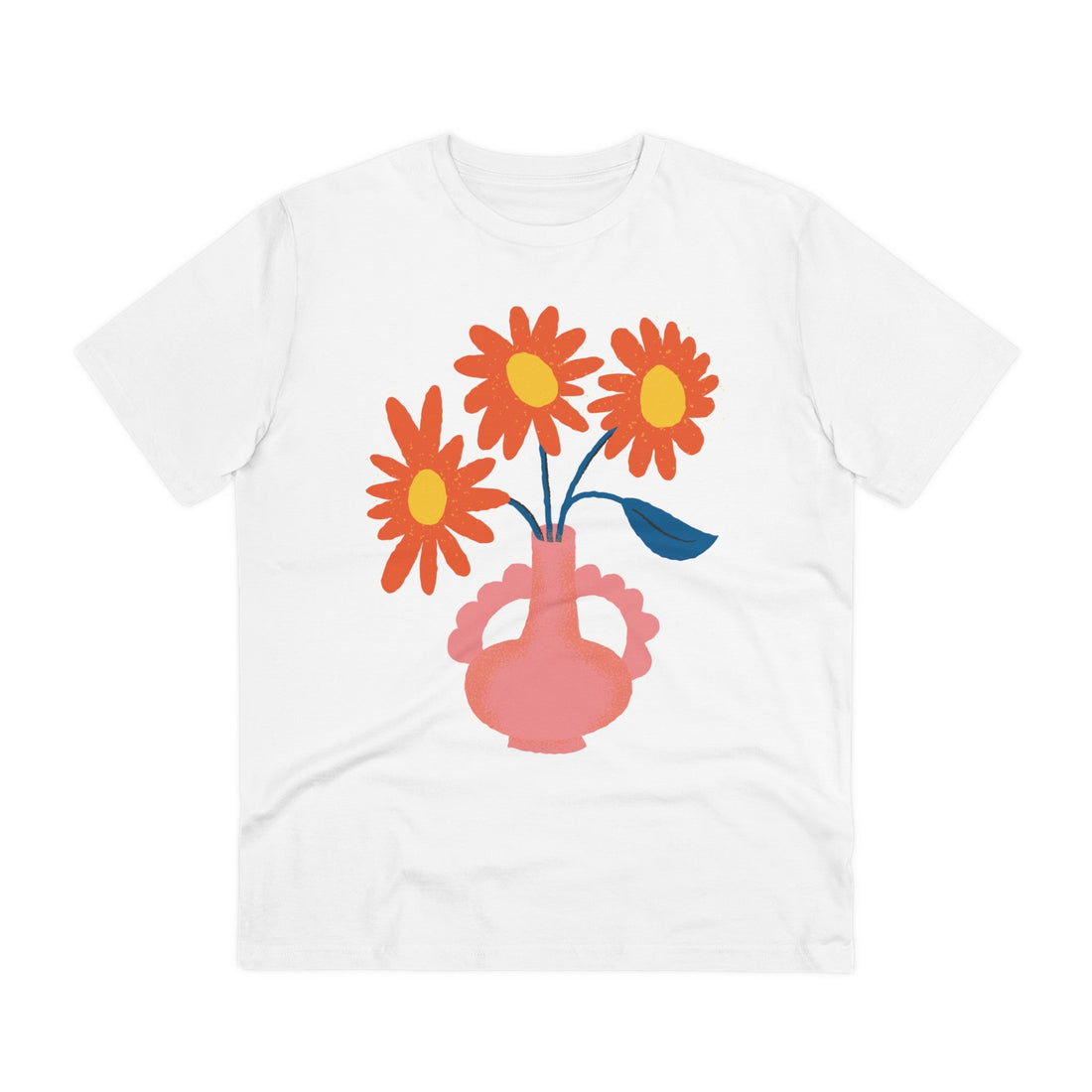 Printify T-Shirt White / 2XS Blooming Still Life Three - Blooming Flowers - Front Design