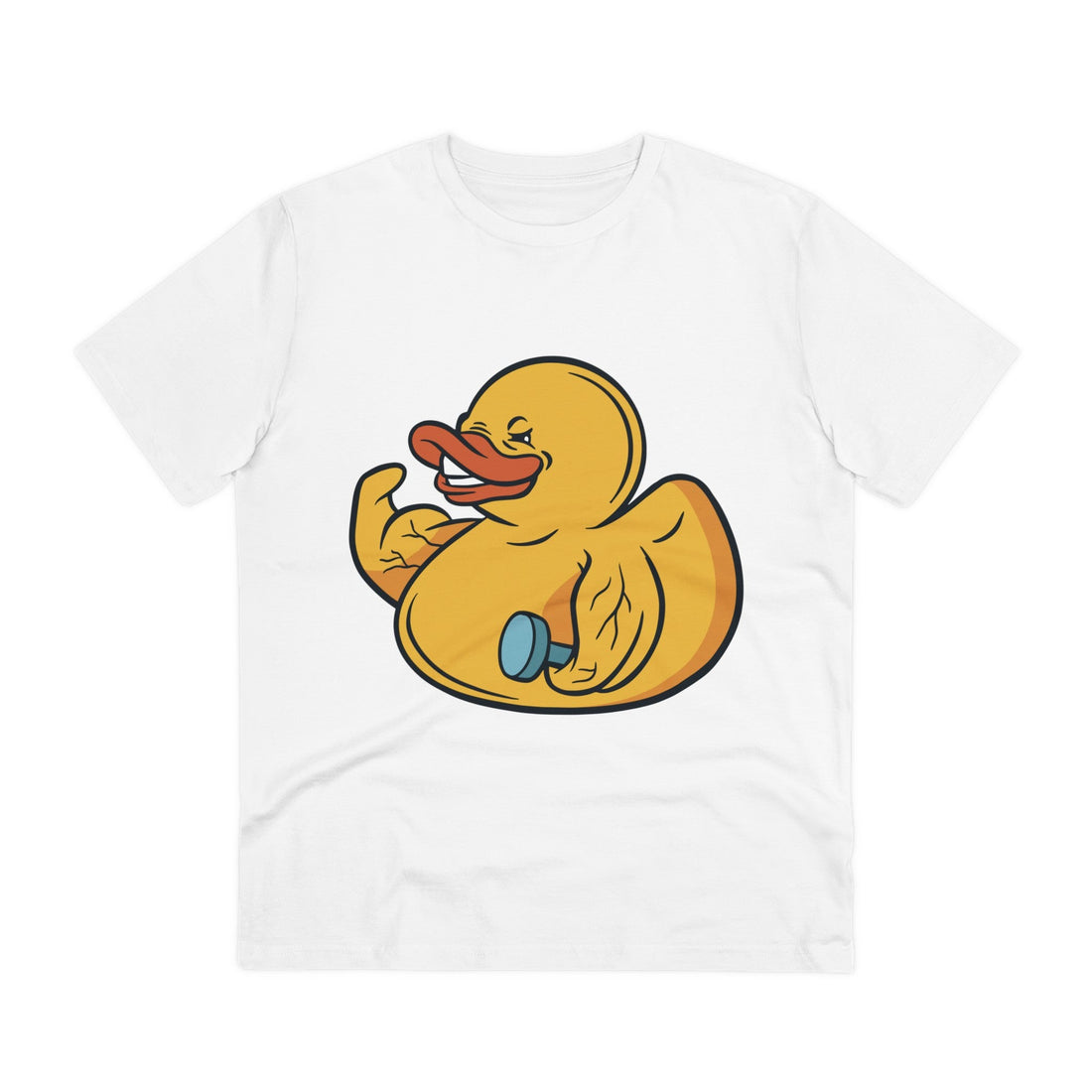 Printify T-Shirt White / 2XS Bodybuilding - Rubber Duck - Front Design