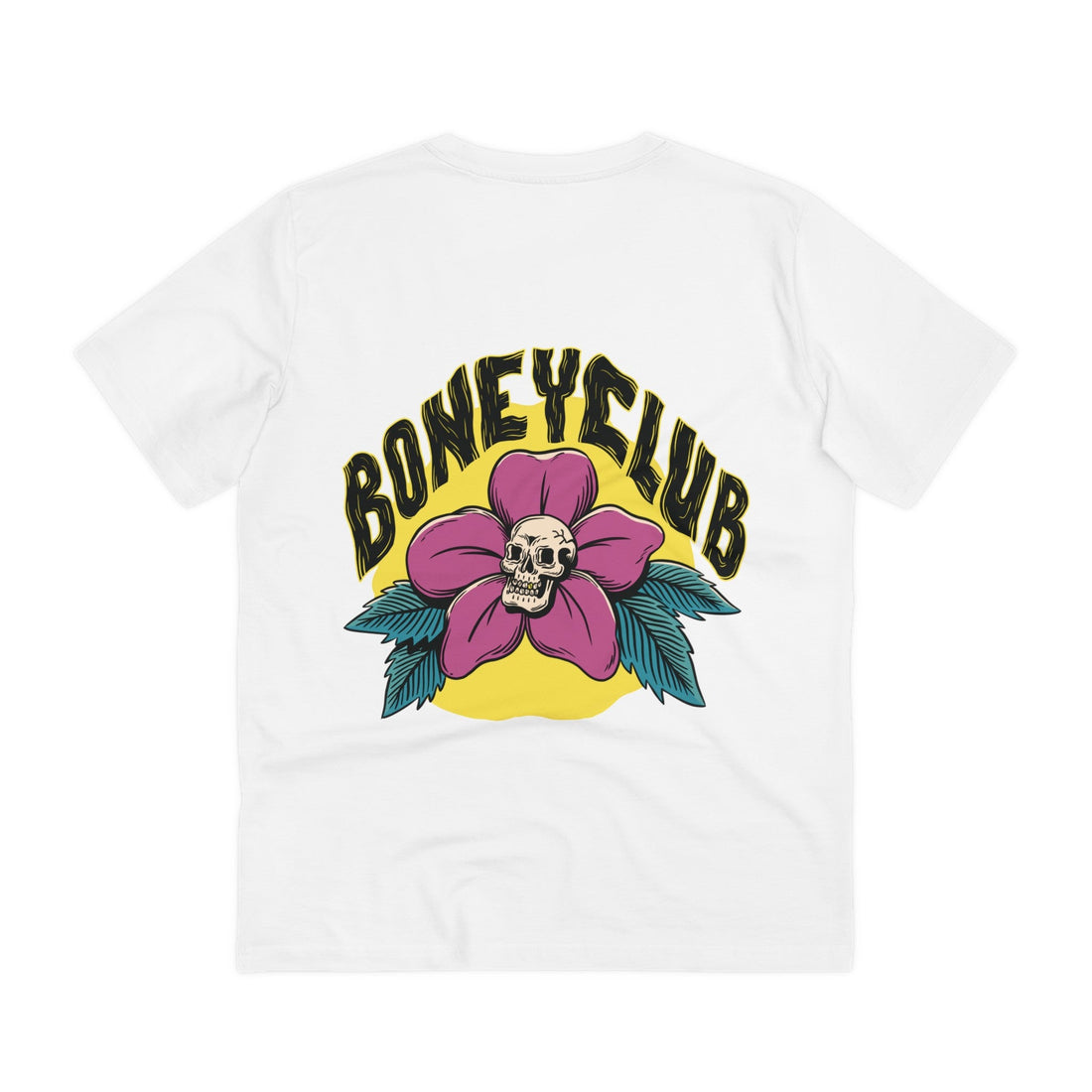 Printify T-Shirt White / 2XS Boneyclub Skull Flower Summer Afterlife - Summer Skulls - Back Design