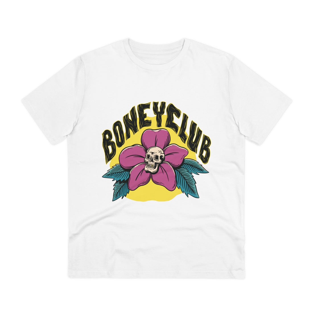 Printify T-Shirt White / 2XS Boneyclub Skull Flower Summer Afterlife - Summer Skulls - Front Design