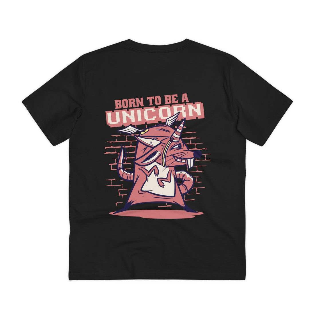 Printify T-Shirt Black / 2XS Born to be a Unicorn - Unicorn World - Back Design