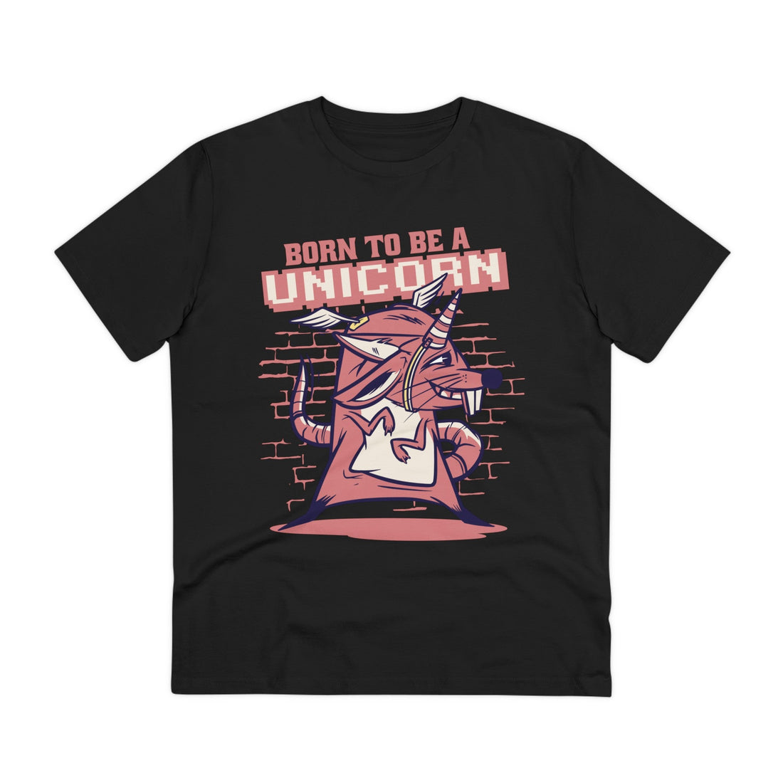 Printify T-Shirt Black / 2XS Born to be a Unicorn - Unicorn World - Front Design