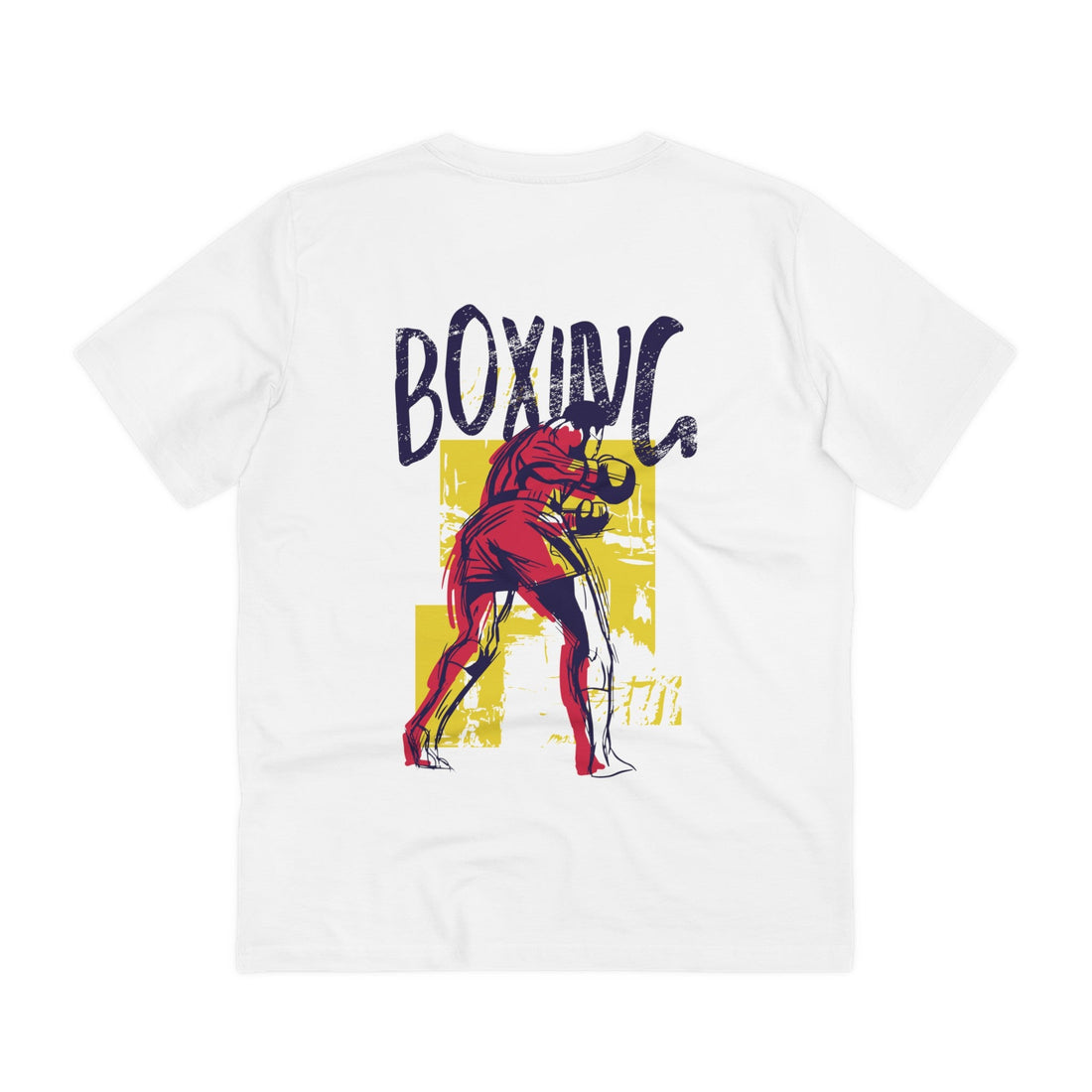 Printify T-Shirt White / 2XS Boxing - Grunge Sports - Back Design