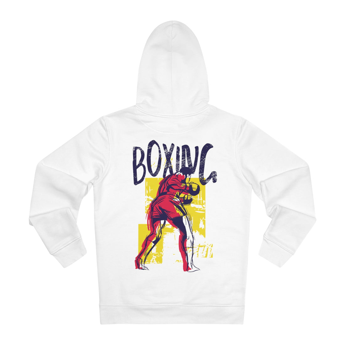 Printify Hoodie White / S Boxing - Grunge Sports - Hoodie - Back Design