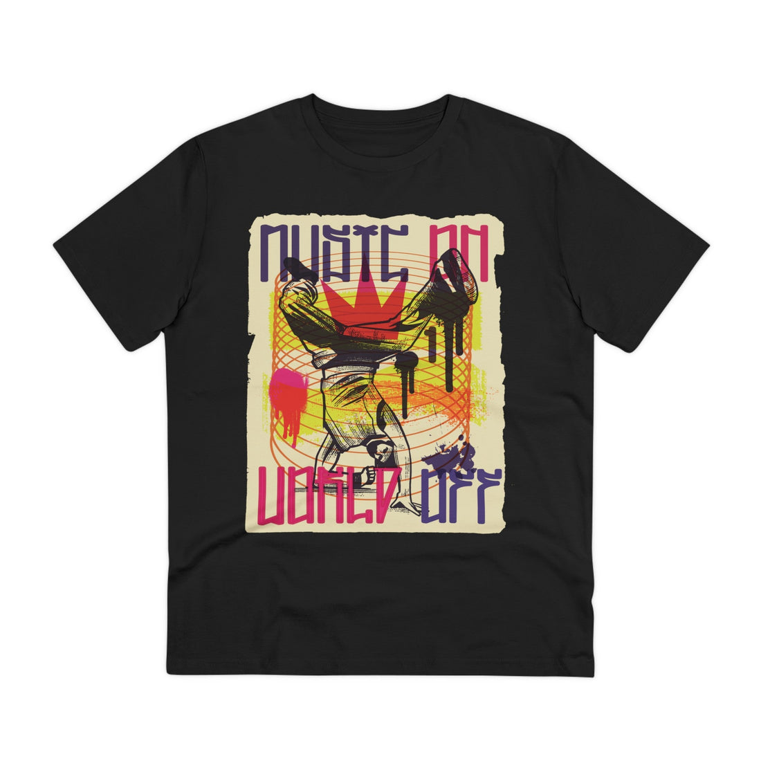 Printify T-Shirt Black / 2XS Breakdance World - Urban Graffiti - Front Design