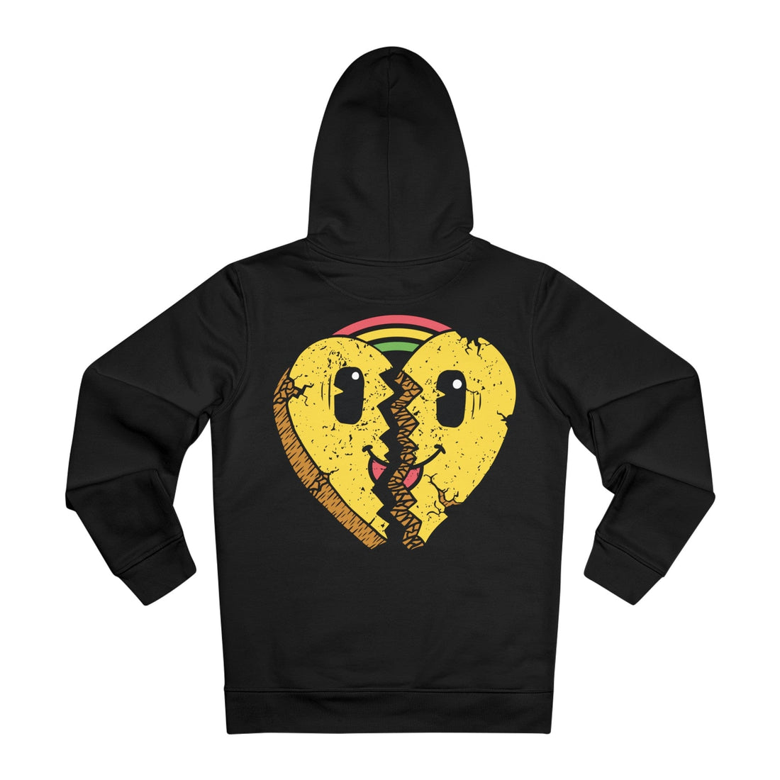 Printify Hoodie Black / 2XL Broken Heart Rainbow - Streetwear - I´m Fine - Hoodie - Back Design