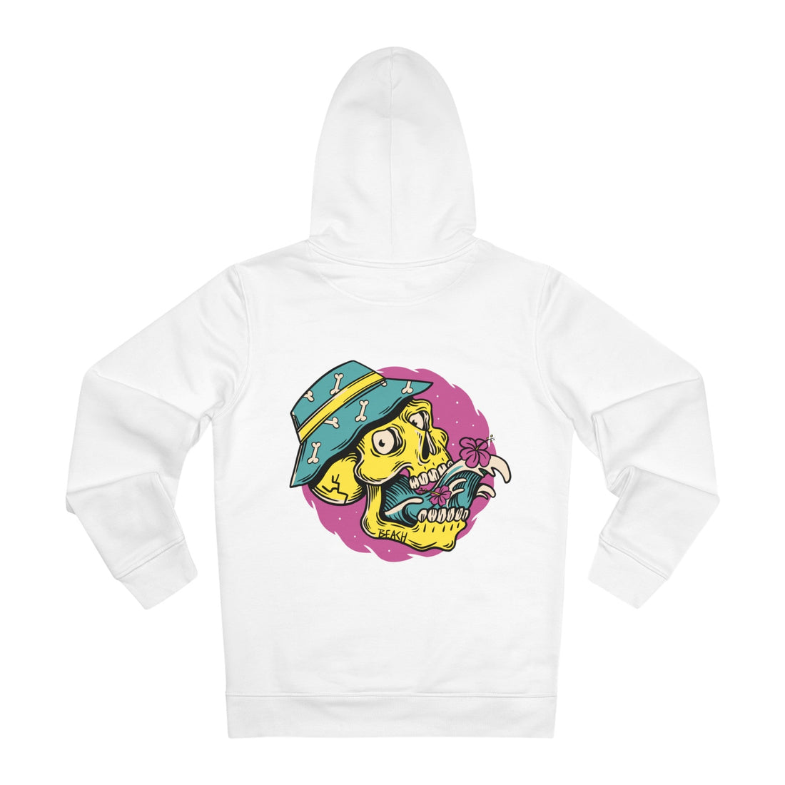 Printify Hoodie White / S Cartoon Skull Summer Afterlife - Summer Skulls - Hoodie - Back Design