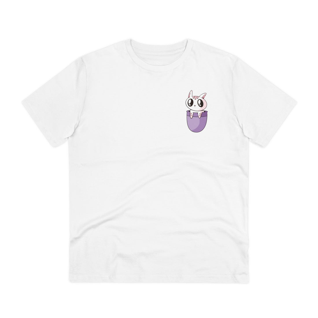 Printify T-Shirt White / 2XS Cat - Animals in Pockets - Front Design
