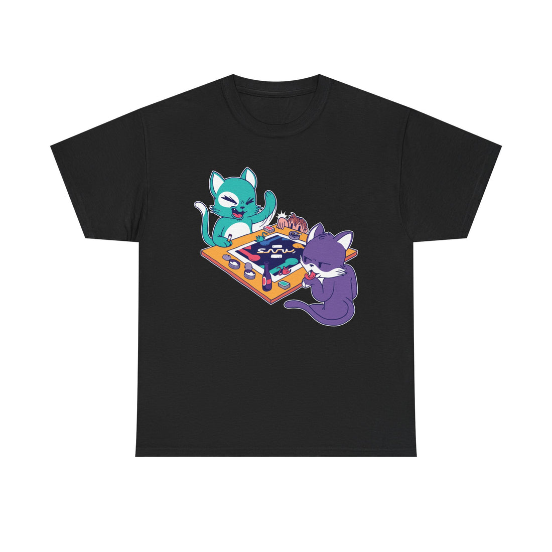 cats-boardgame-cat-zone-Tshirt-schwarz-front-print
