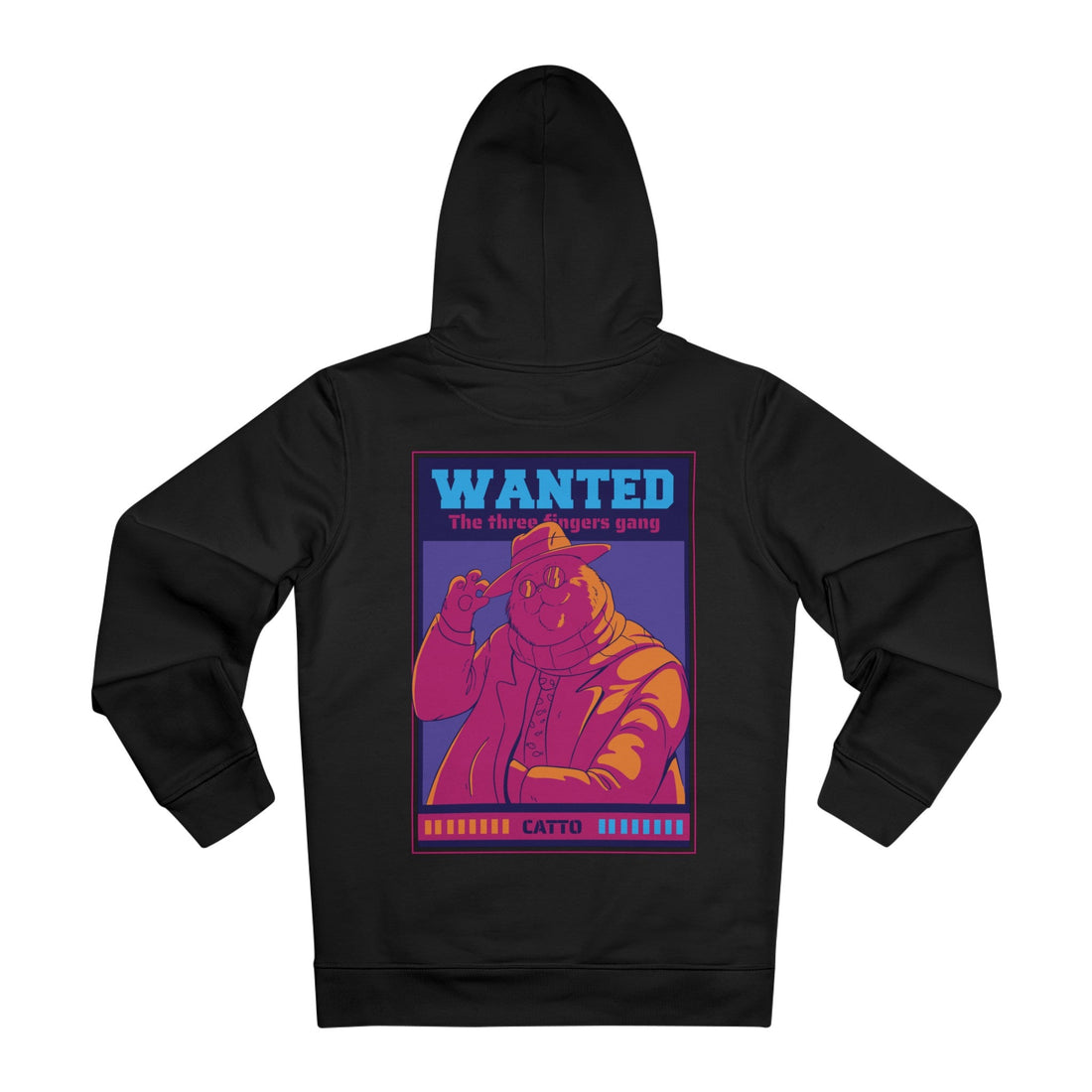 Printify Hoodie Black / M Catto - Cat Mafia - Hoodie - Back Design