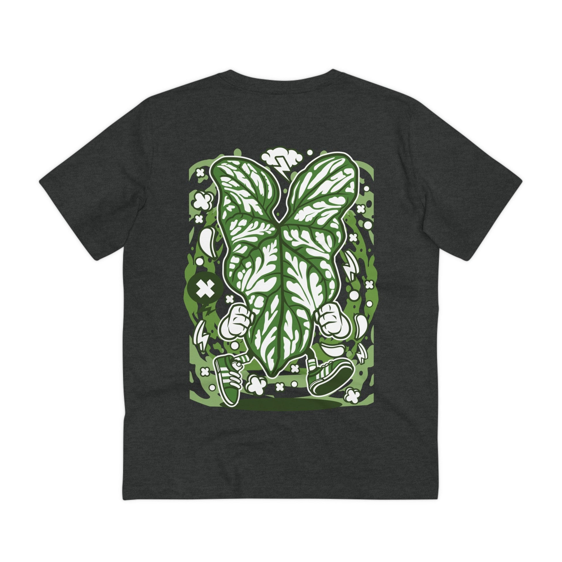 Printify T-Shirt Dark Heather Grey / 2XS Cercestis Mirabilis - Cartoon Plants - Back Design