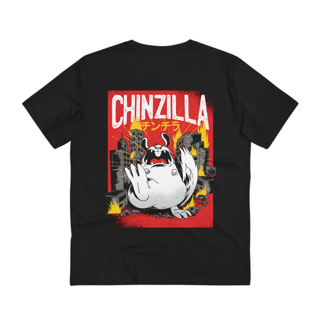 Printify T-Shirt Black / 2XS Chinzilla - Film Parodie - Back Design