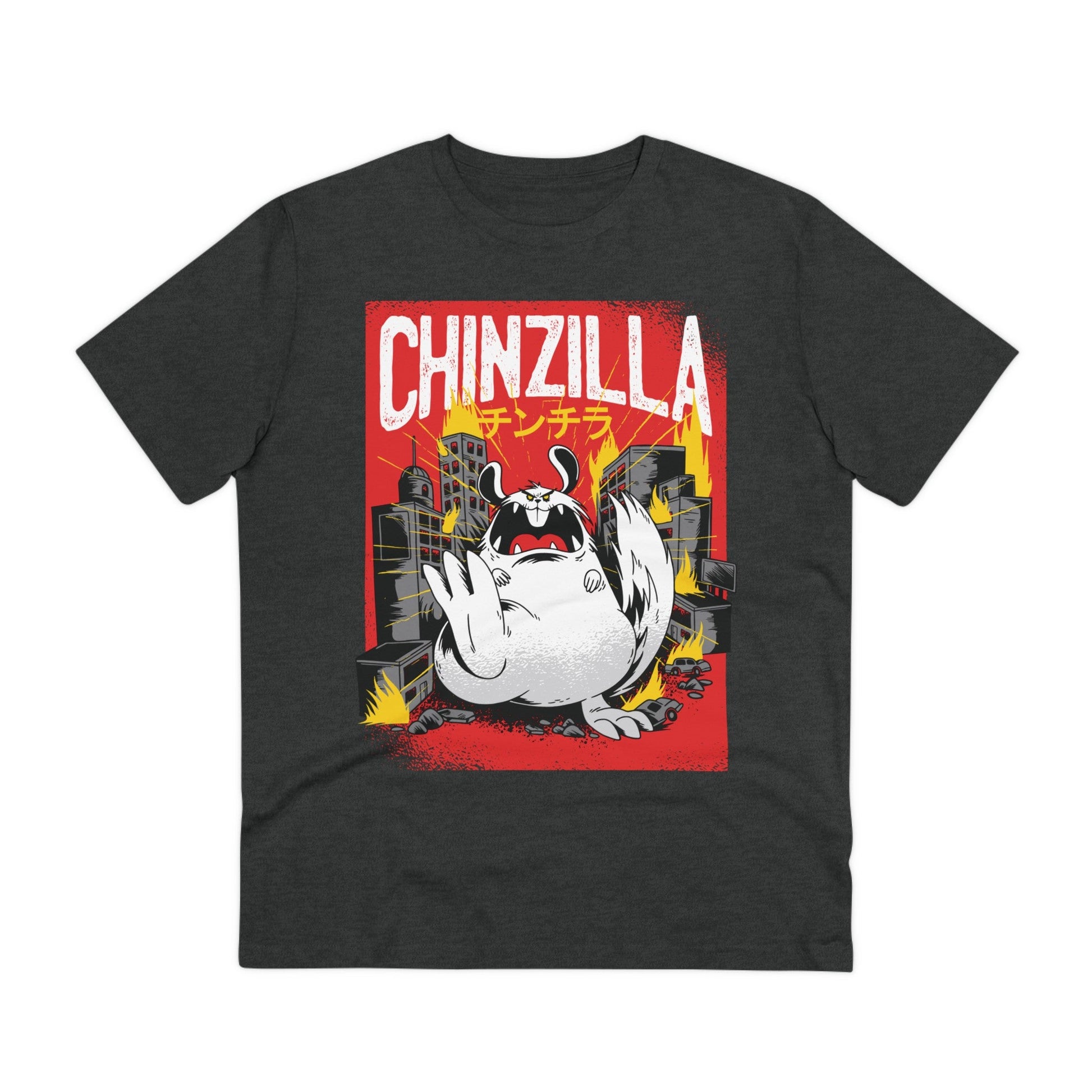 Printify T-Shirt Dark Heather Grey / 2XS Chinzilla - Film Parodie - Front Design