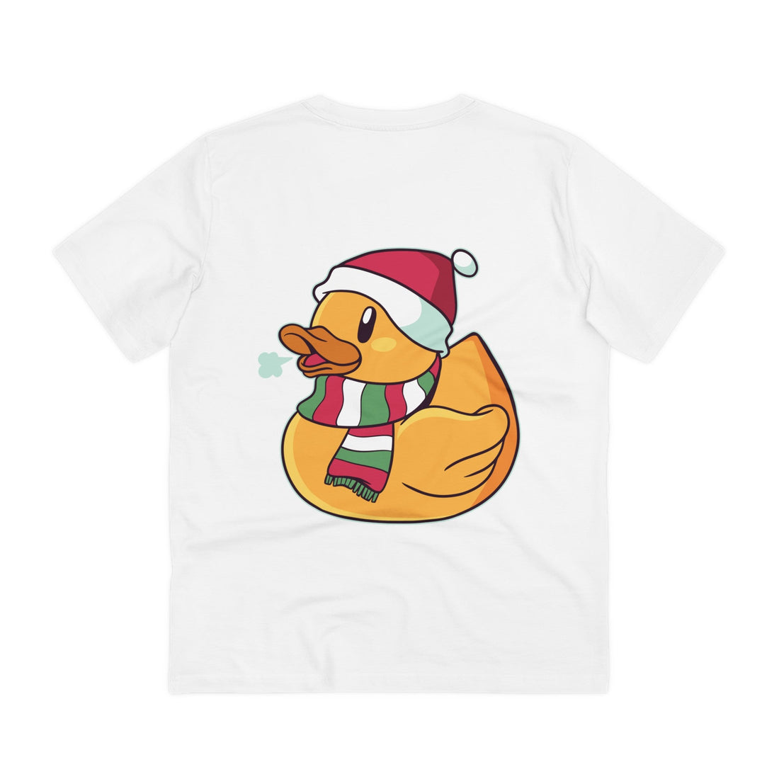 Printify T-Shirt White / 2XS Christmas - Rubber Duck - Back Design