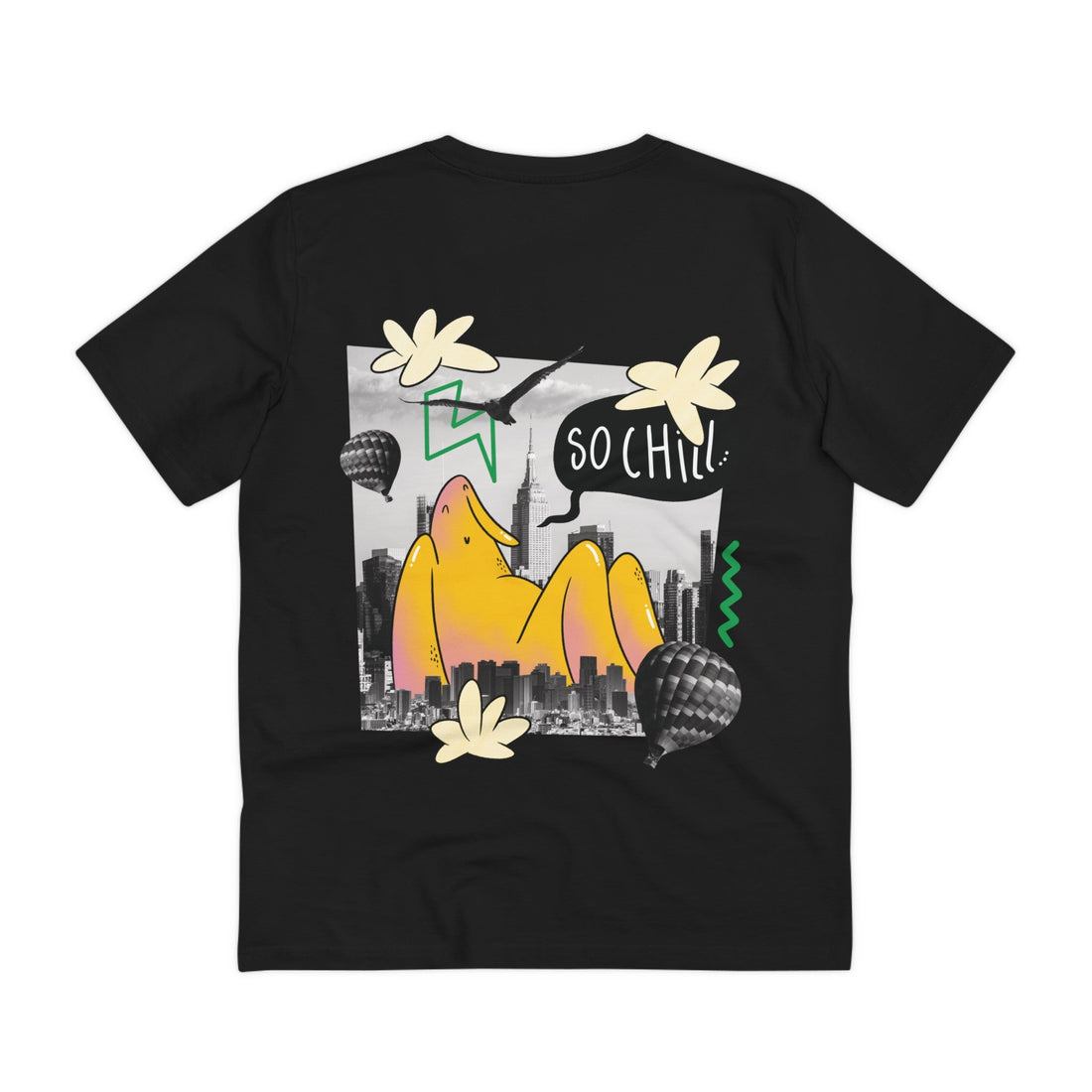 Printify T-Shirt Black / 2XS City Gigant chill - Giants in City - Back Design