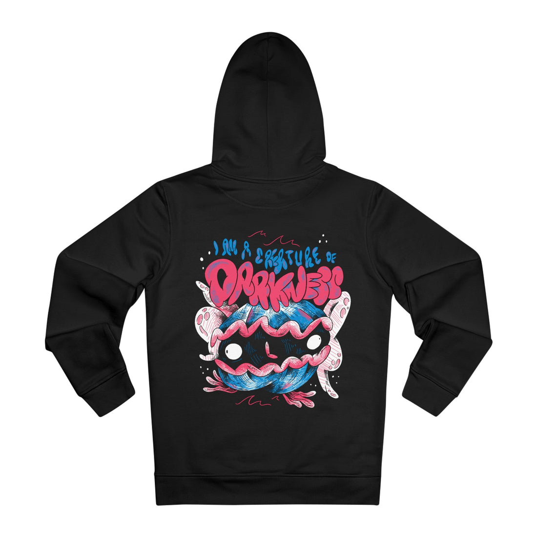 Printify Hoodie Black / M Clam Sea Animal I am Creature of Darkness - Sea Creatures - Hoodie - Back Design