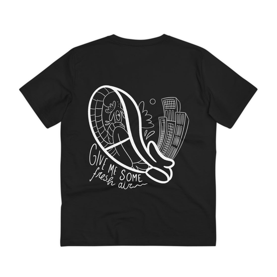 Printify T-Shirt Black / 2XS Claustrophobia in Shoe - Doodle Fears - Back Design