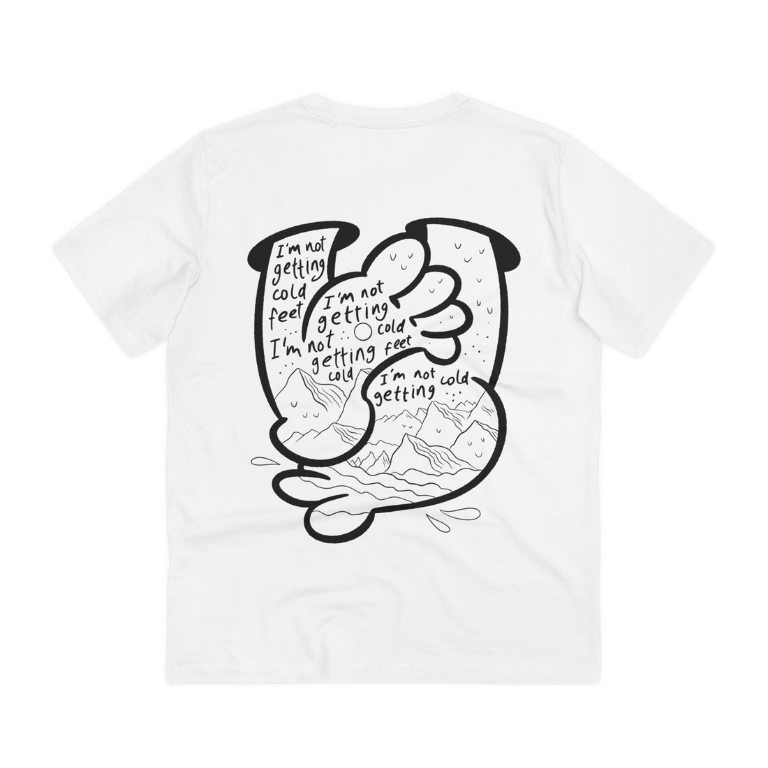 Printify T-Shirt White / 2XS Cold Feet Fear - Doodle Fears - Back Design