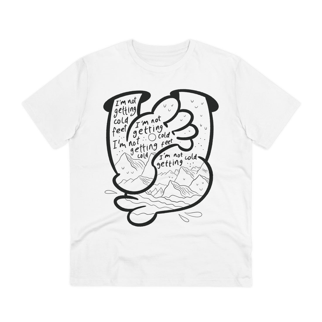Printify T-Shirt White / 2XS Cold Feet Fear - Doodle Fears - Front Design