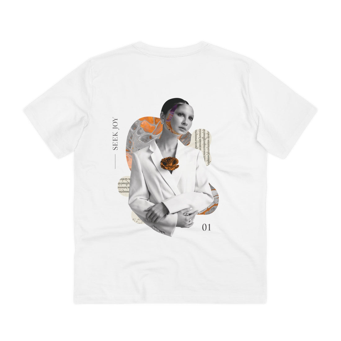 Printify T-Shirt White / 2XS Collage Modern Woman - Modern Collage - Back Design