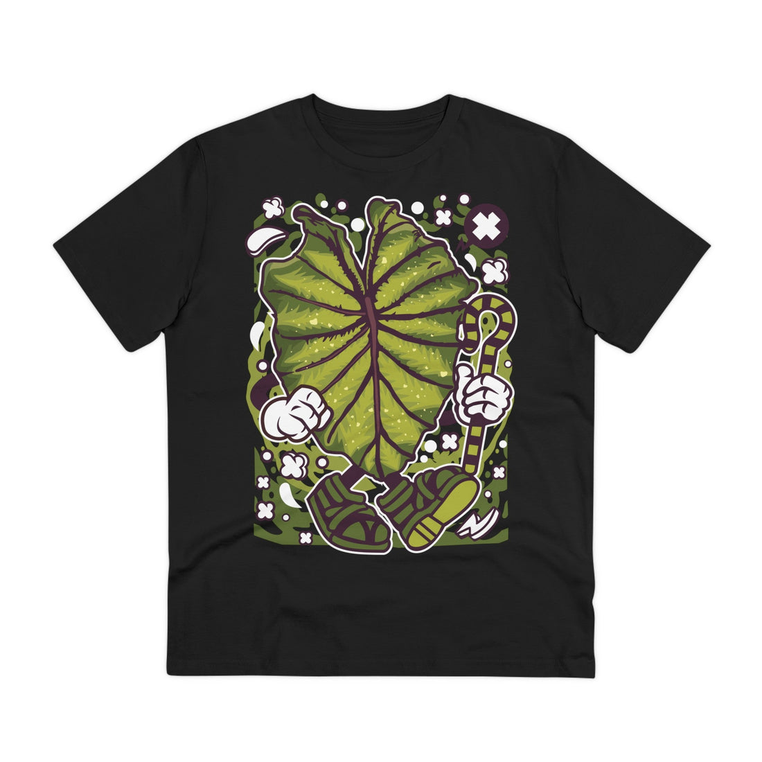 Printify T-Shirt Black / 2XS Colocasia Pharaoh - Cartoon Plants - Front Design