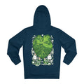 Printify Hoodie French Navy / S Colosasia Lime Gecko - Cartoon Plants - Hoodie - Back Design