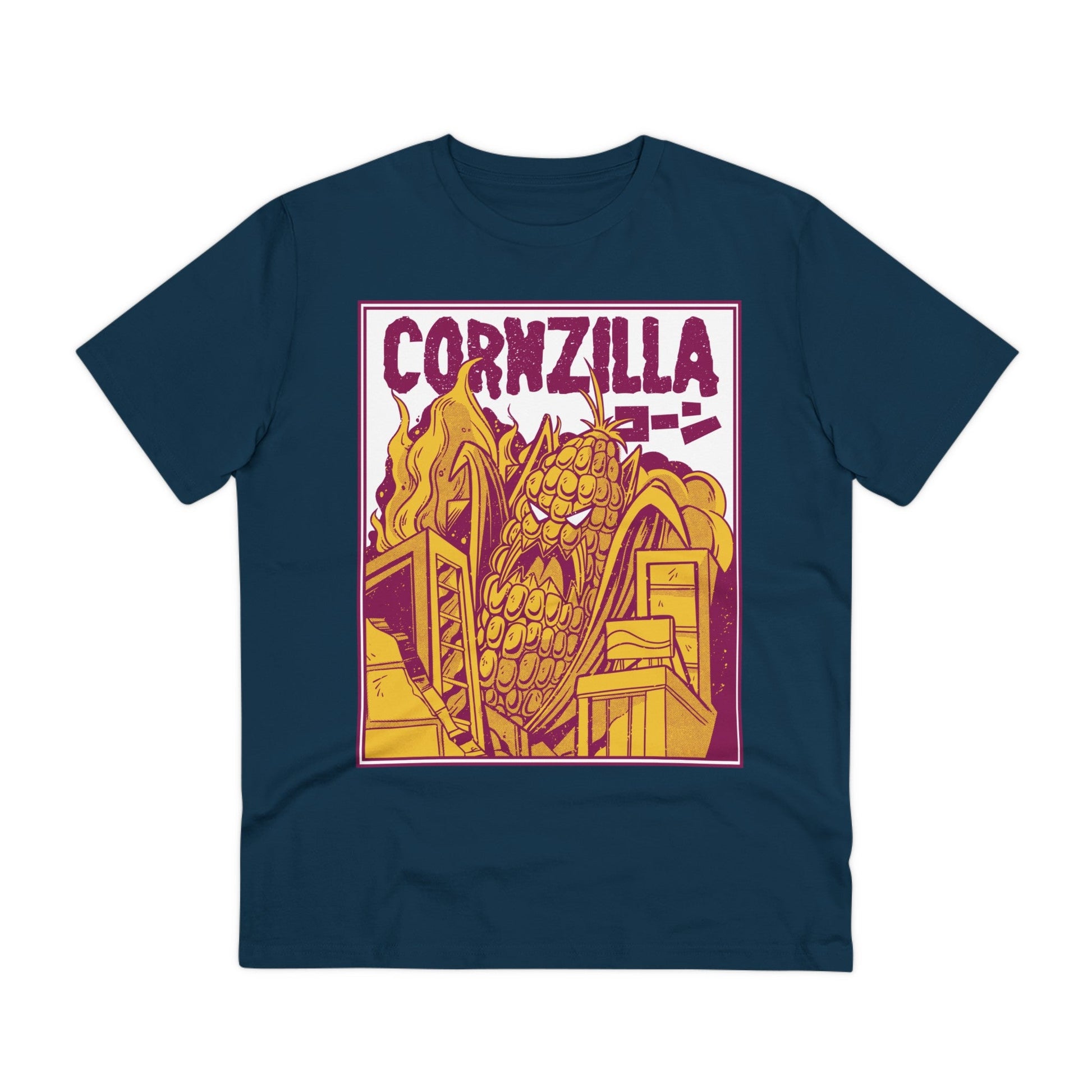 Printify T-Shirt French Navy / 2XS Cornzilla - Film Parodie - Front Design