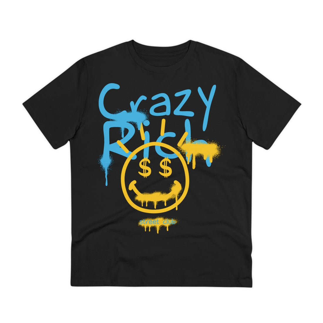 Printify T-Shirt Black / 2XS Crazy Rich Smile - Streetwear - Joker - Front Design