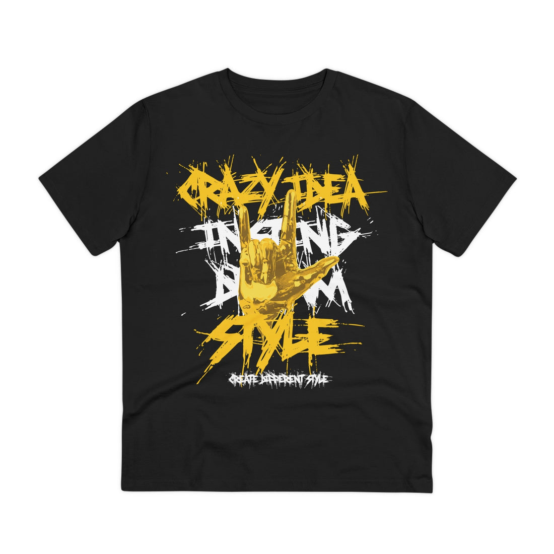 Printify T-Shirt Black / 2XS Create Crazy Idea - Streetwear - Level X - Front Design