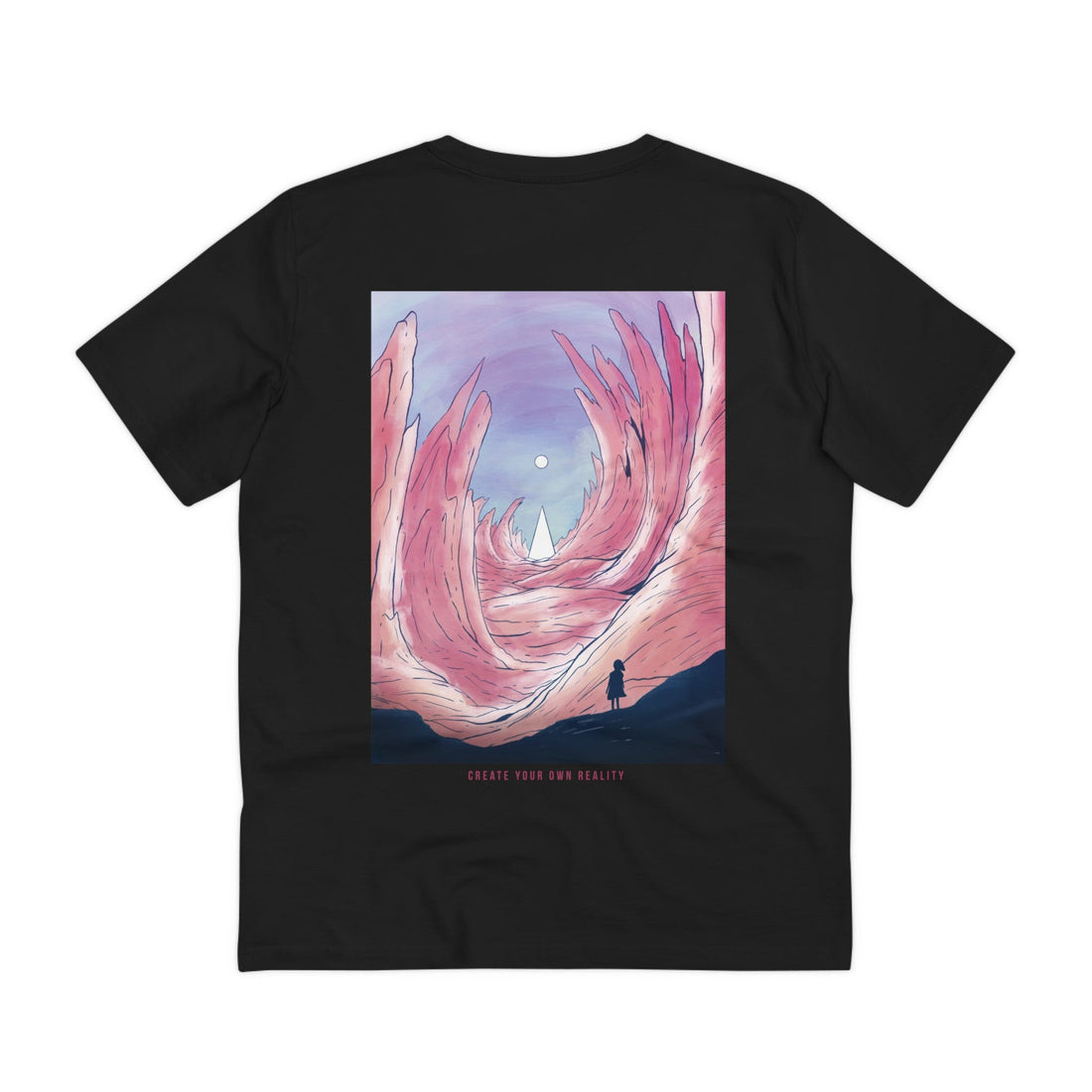 Printify T-Shirt Black / 2XS Create your own Reality - Watercolor Fantasy - Back Design