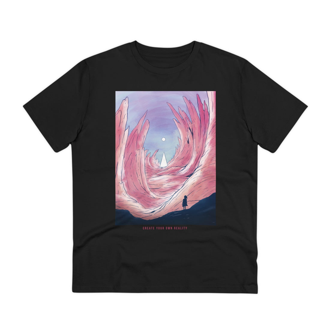Printify T-Shirt Black / 2XS Create your own Reality - Watercolor Fantasy - Front Design
