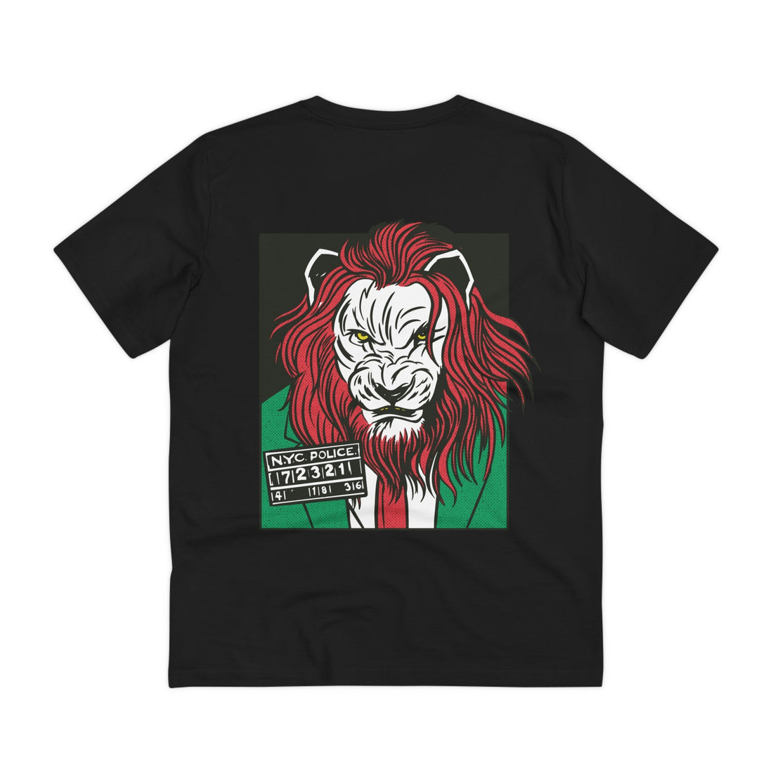Printify T-Shirt Black / 2XS Criminal Lion - Comic Mafia - Back Design