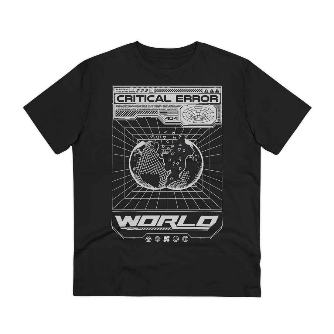 Printify T-Shirt Black / 2XS Critical Error - Streetwear - Berlin Reality - Front Design